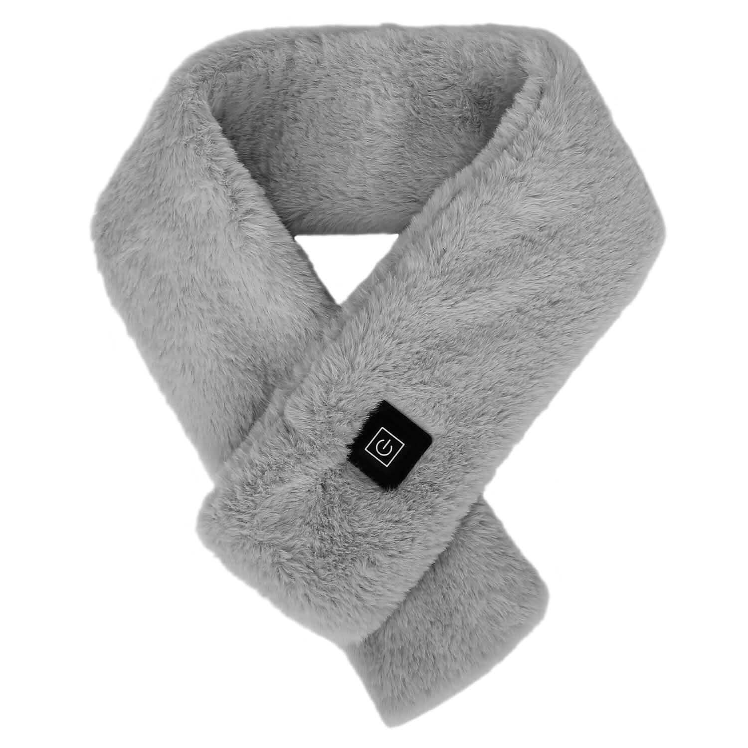 Electric Heated Scarf USB Heating Neck Shawl Soft Warm Scarves with 3 Heating Modes Gray Gloves, Scarves & Earmuffs - Tophatter Daily Deals