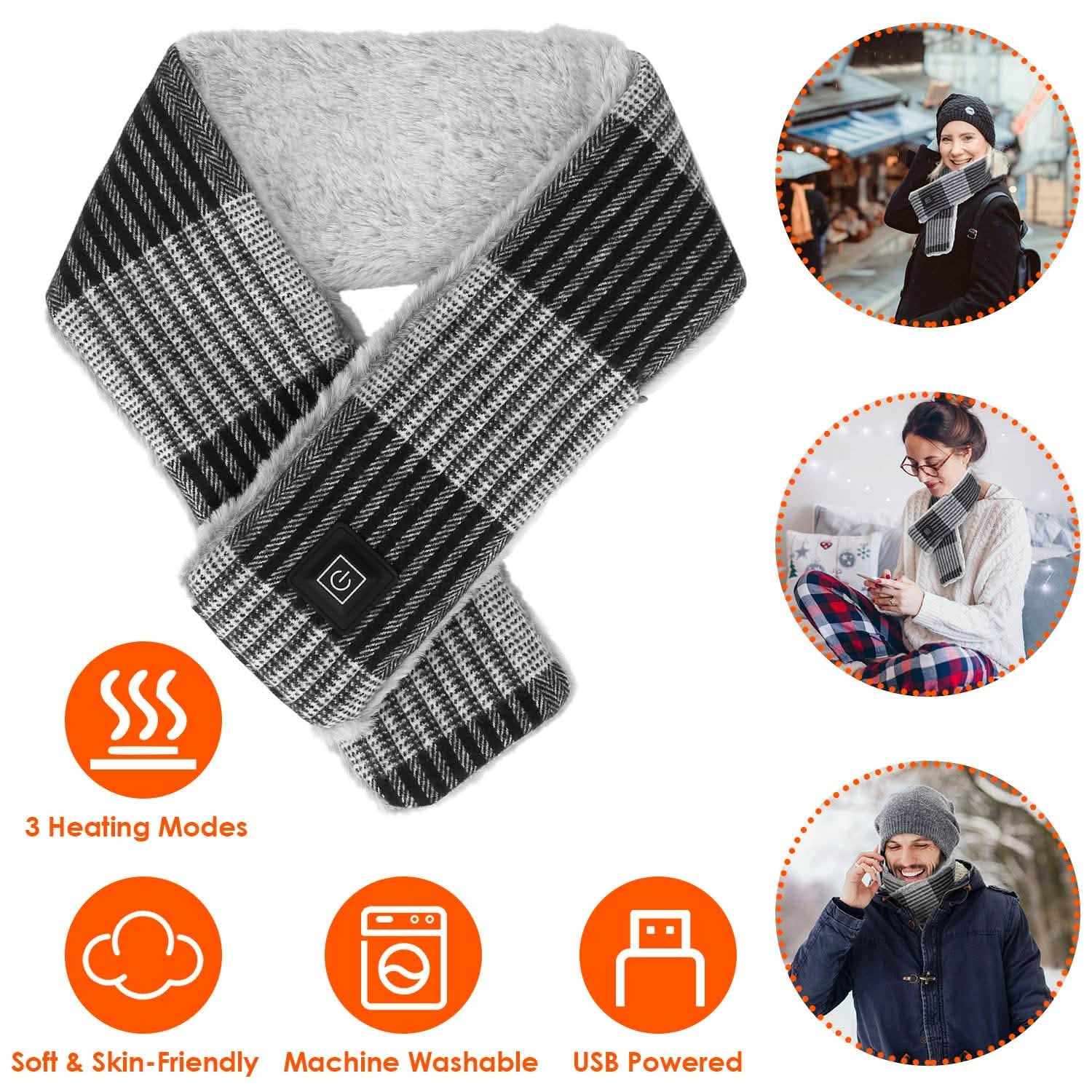 Electric Heated Scarf Gloves, Scarves & Earmuffs - Tophatter Daily Deals
