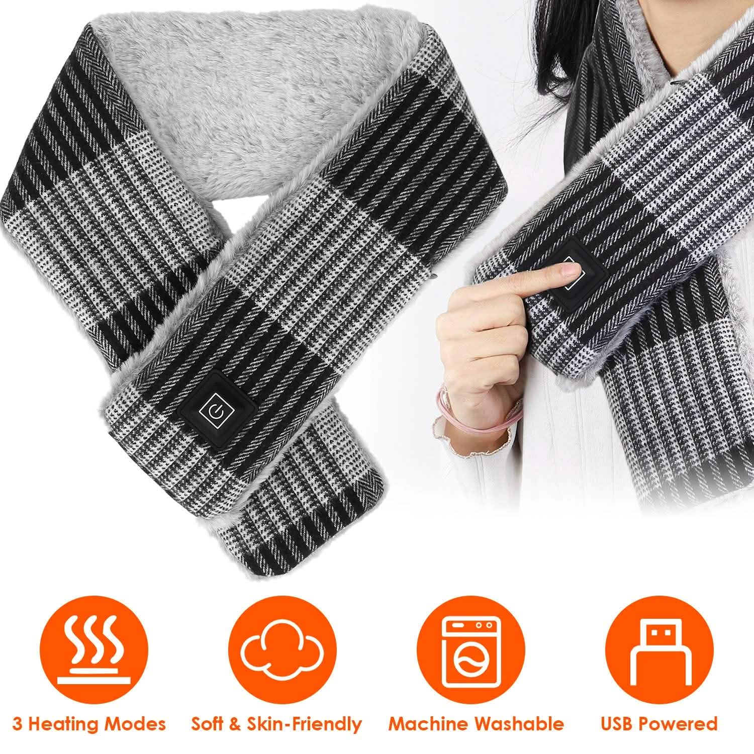 Electric Heated Scarf Gloves, Scarves & Earmuffs - Tophatter Daily Deals
