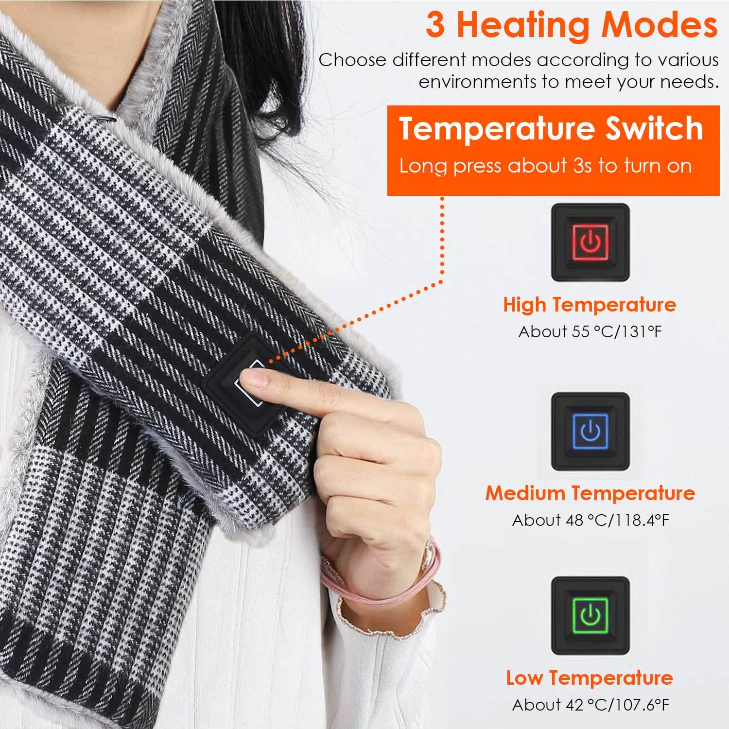 Electric Heated Scarf Gloves, Scarves & Earmuffs - Tophatter Daily Deals