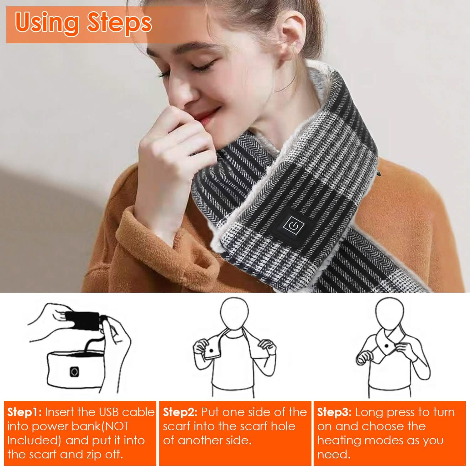 Electric Heated Scarf Gloves, Scarves & Earmuffs - Tophatter Daily Deals