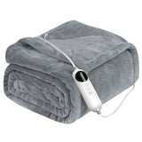 Electric Heated Throw Flannel Heated Blanket Bedding - Tophatter Daily Deals