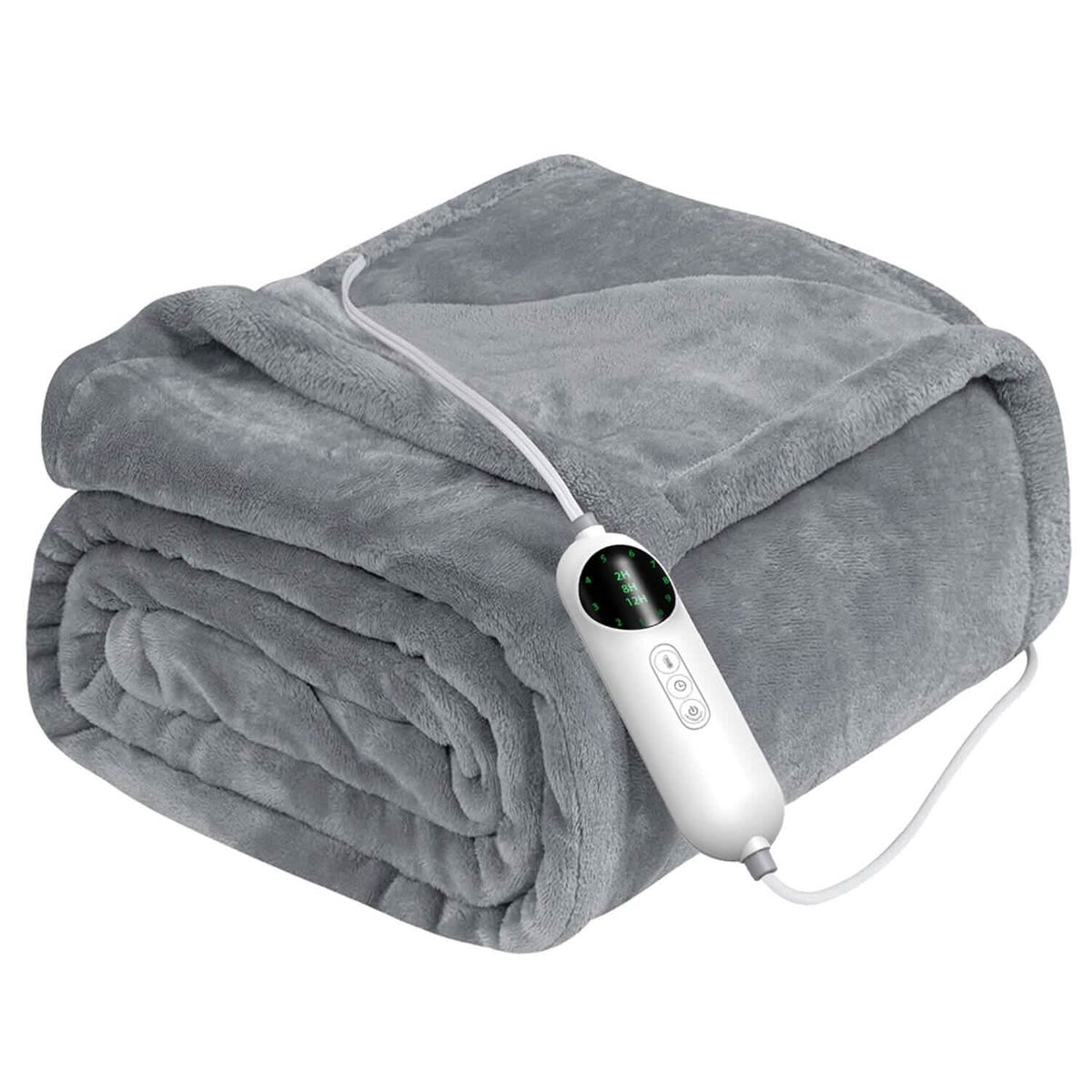 Electric Heated Throw Flannel Heated Blanket Bedding - Tophatter Daily Deals