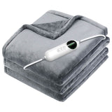 Electric Heated Throw Flannel Heated Blanket Bedding - Tophatter Daily Deals