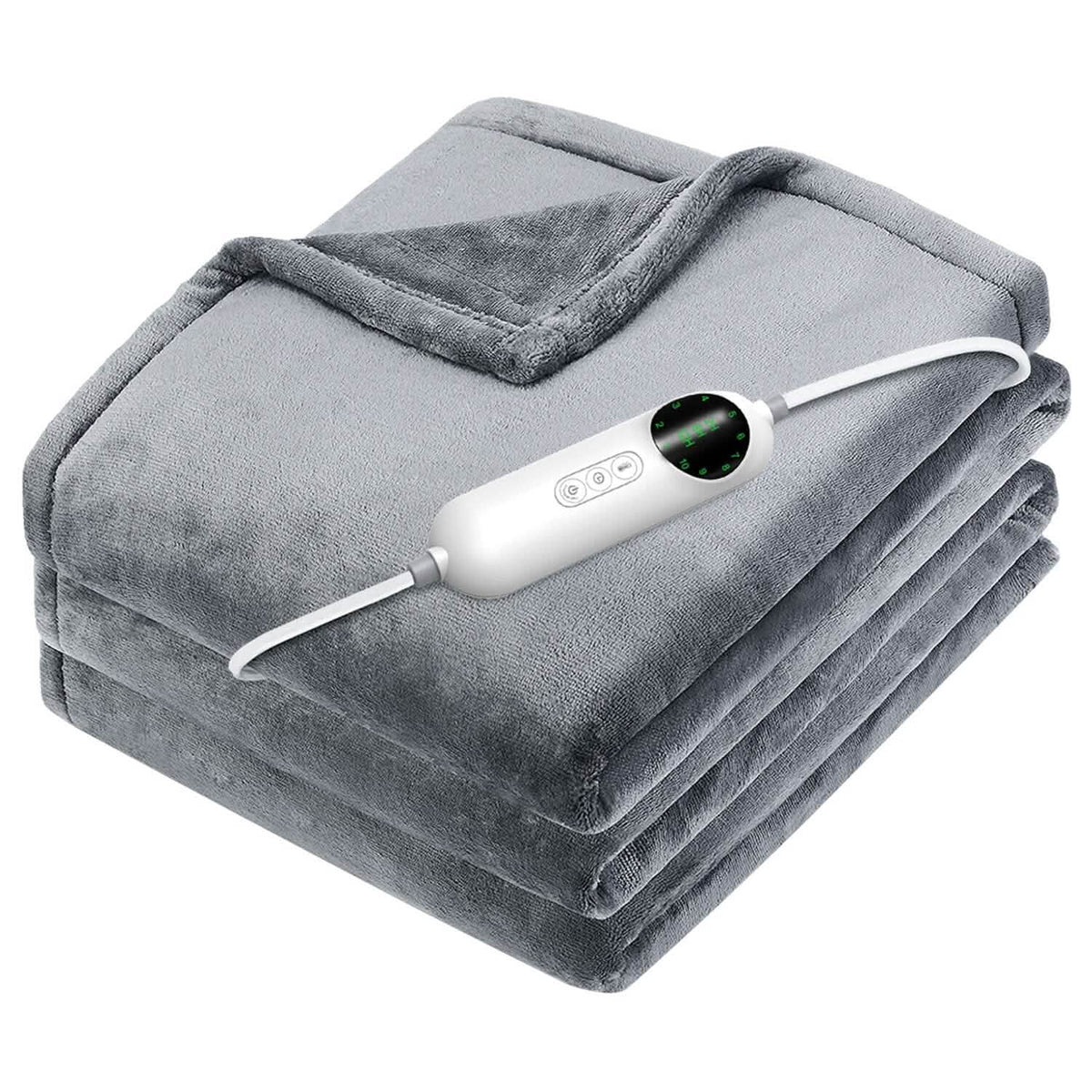 Electric Heated Throw Flannel Heated Blanket Bedding - Tophatter Daily Deals