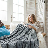 Electric Heated Throw Flannel Heated Blanket Bedding - Tophatter Daily Deals