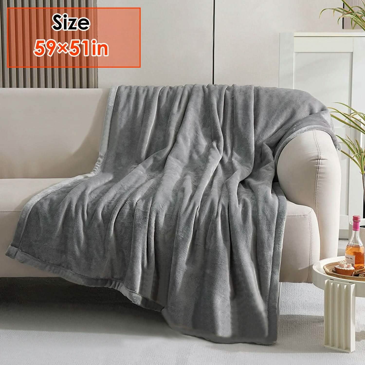 Electric Heated Throw Flannel Heated Blanket Bedding - Tophatter Daily Deals