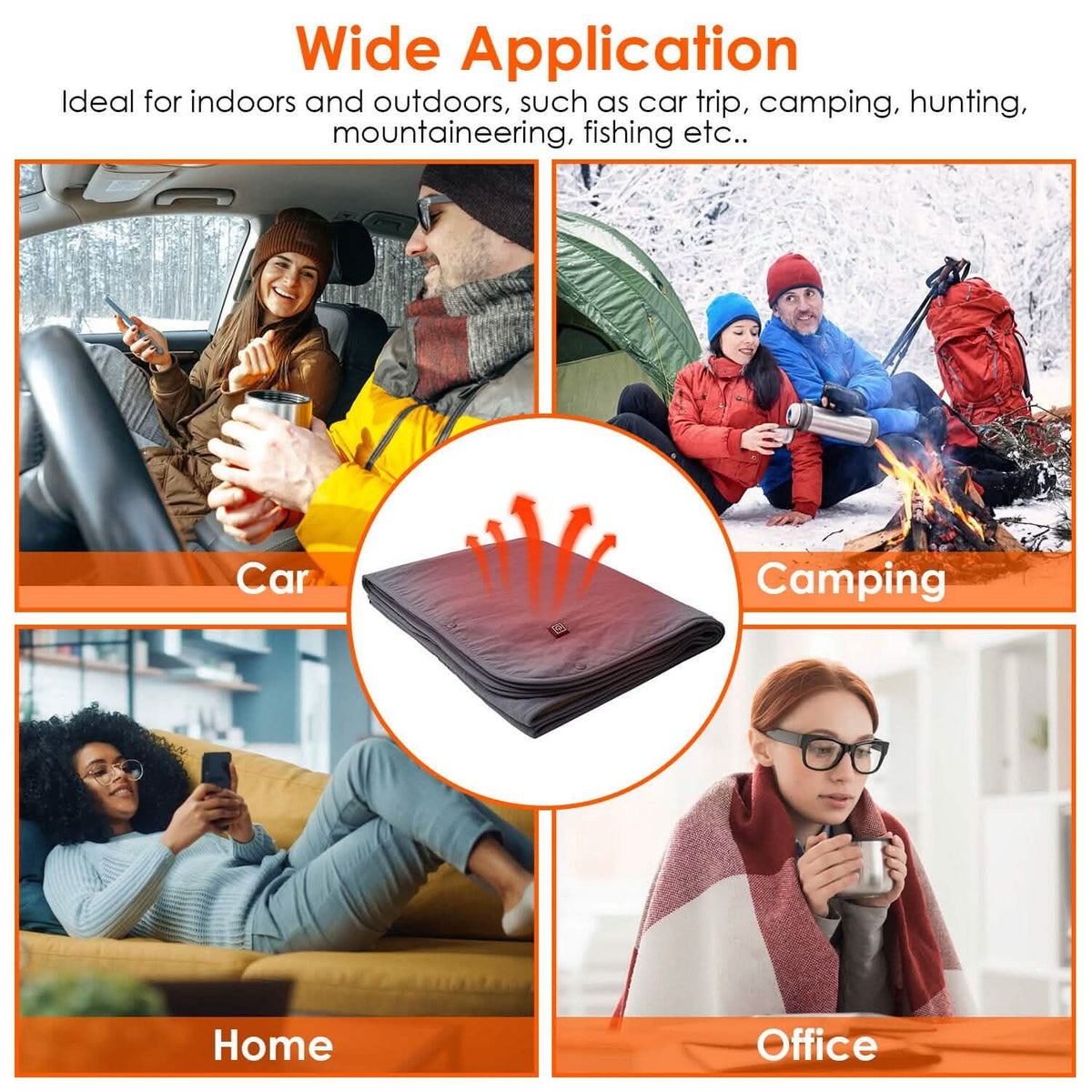 Electric Heated Throw Full Body Shawl Health & Wellness - Tophatter Daily Deals