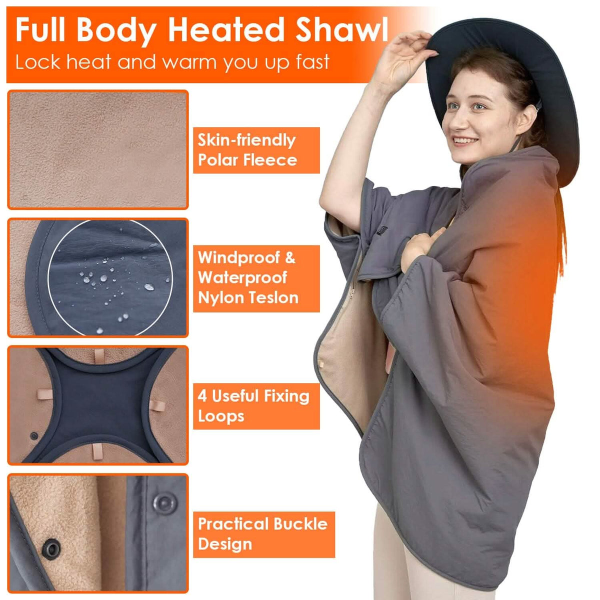 Electric Heated Throw Full Body Shawl Health & Wellness - Tophatter Daily Deals