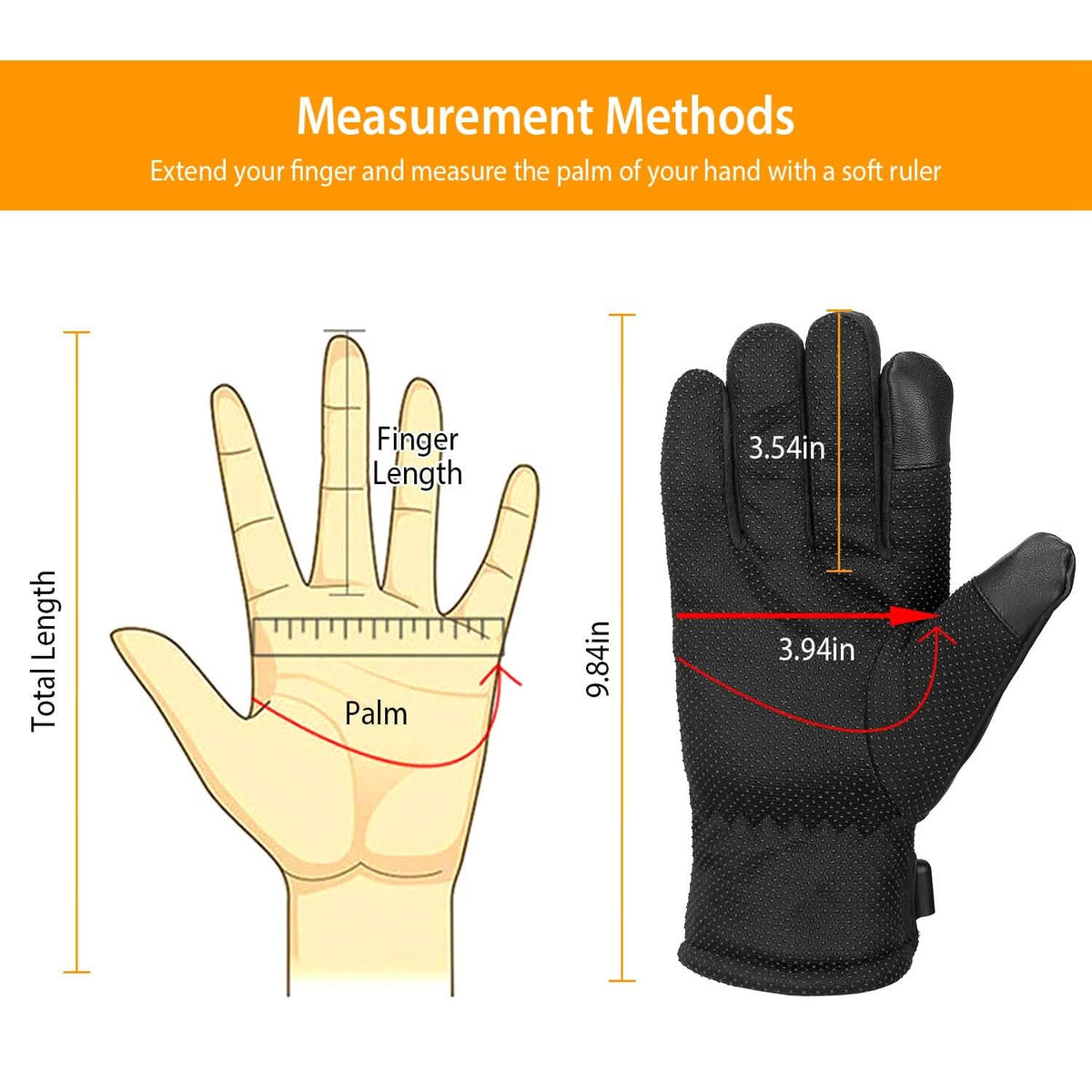 Electric Heated Touchscreen Thermal Gloves Leather USB Plug Outdoor Recreation - Tophatter Daily Deals