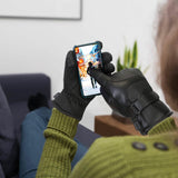 Electric Heated Touchscreen Thermal Gloves Leather USB Plug Outdoor Recreation - Tophatter Daily Deals
