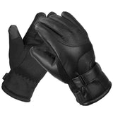 Electric Heated Touchscreen Thermal Gloves Leather USB Plug Outdoor Recreation - Tophatter Daily Deals