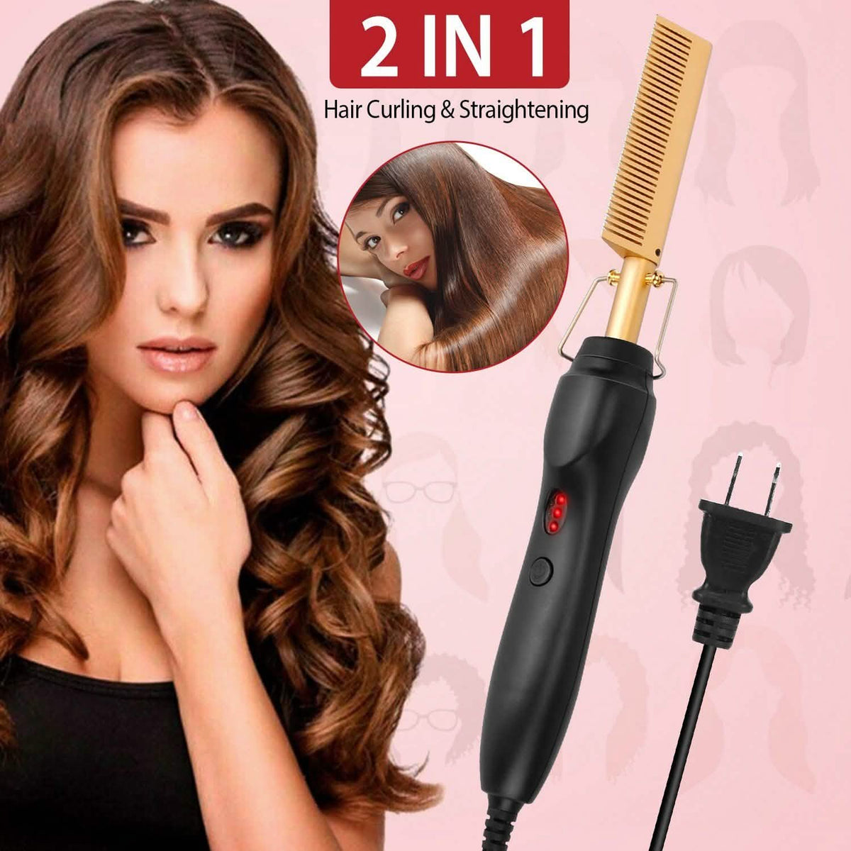 Electric Heating Hair Comb Beauty & Personal Care - Tophatter Daily Deals