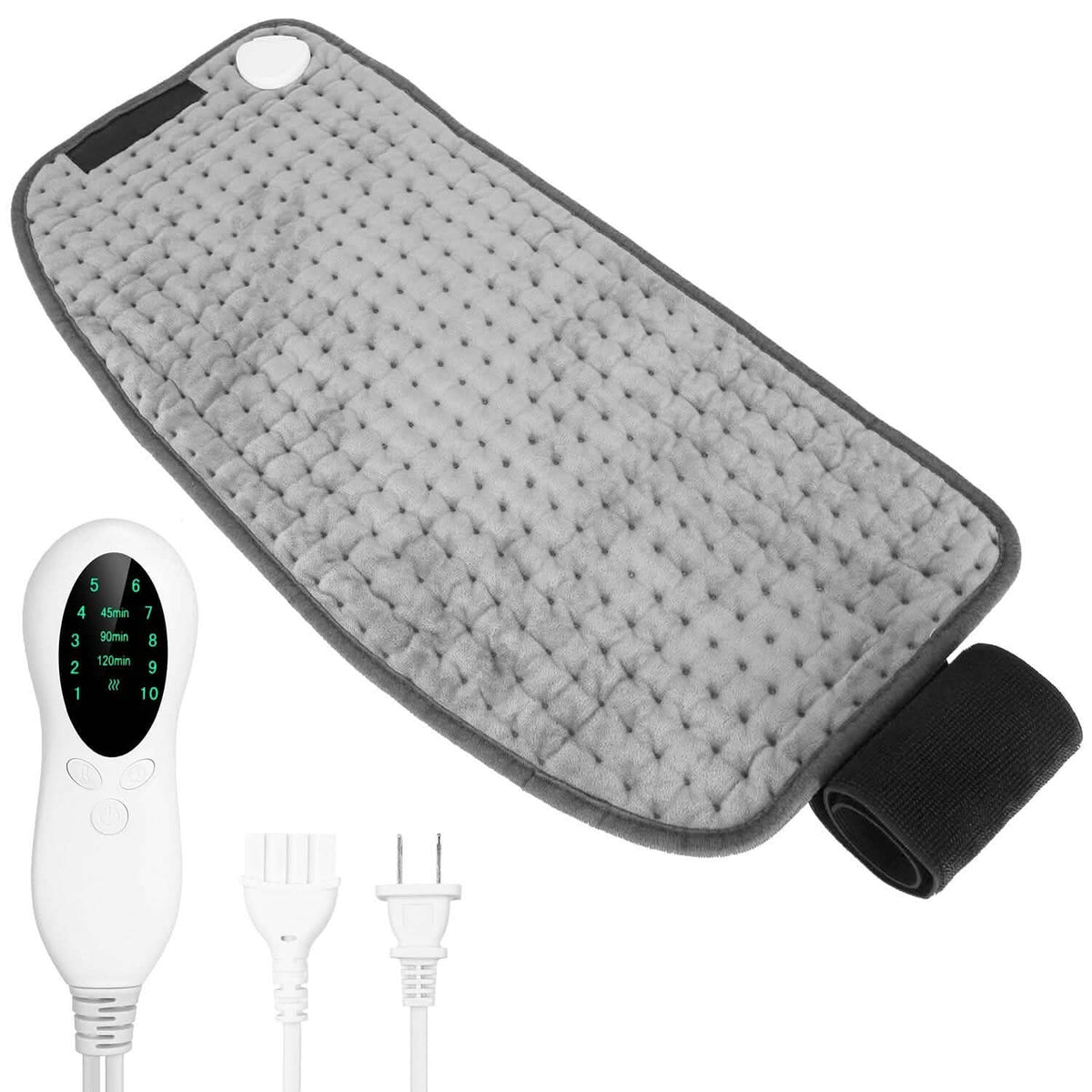 Electric Heating Pad for Back Abdomen Shoulder with 10 Adjustable Temperature Smart Timer Setting Health & Wellness - Tophatter Daily Deals