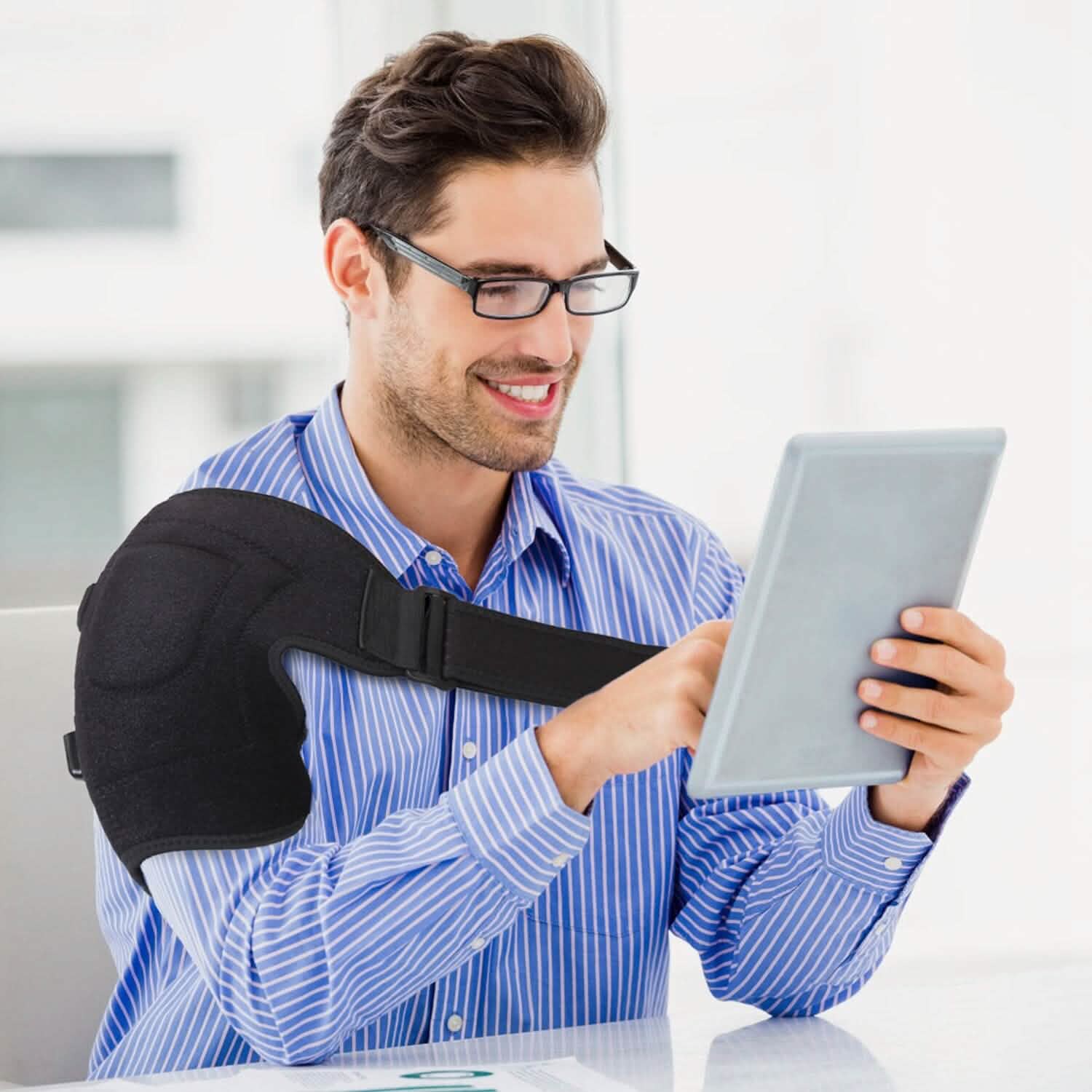 Electric Heating Pad Therapy Shoulder Heating Wrap Compression Sleeve Health & Wellness - Tophatter Daily Deals