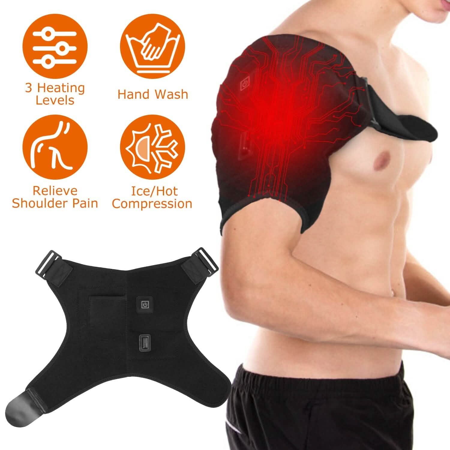 Electric Heating Pad Therapy Shoulder Heating Wrap Compression Sleeve Health & Wellness - Tophatter Daily Deals