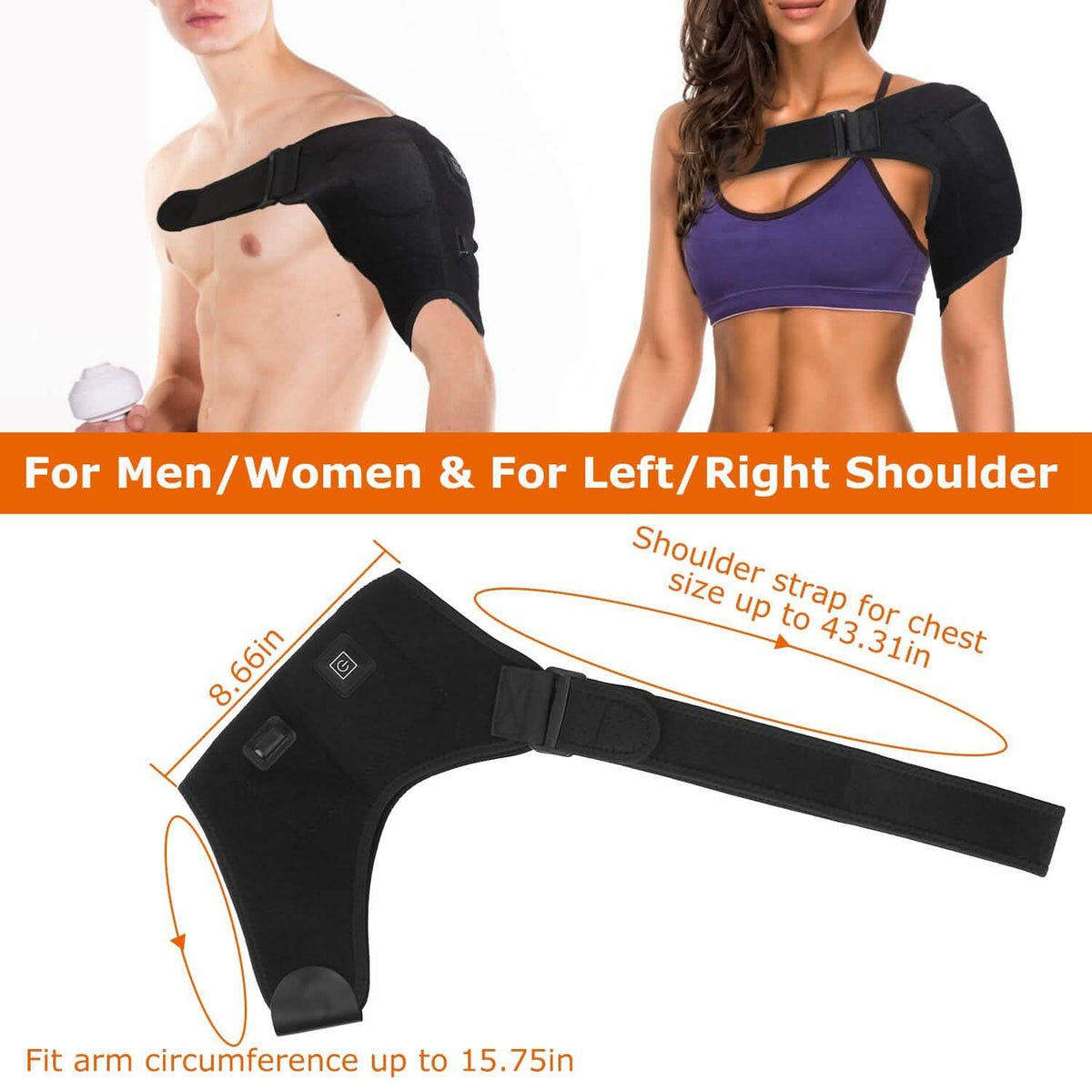 Electric Heating Pad Therapy Shoulder Heating Wrap Compression Sleeve Health & Wellness - Tophatter Daily Deals