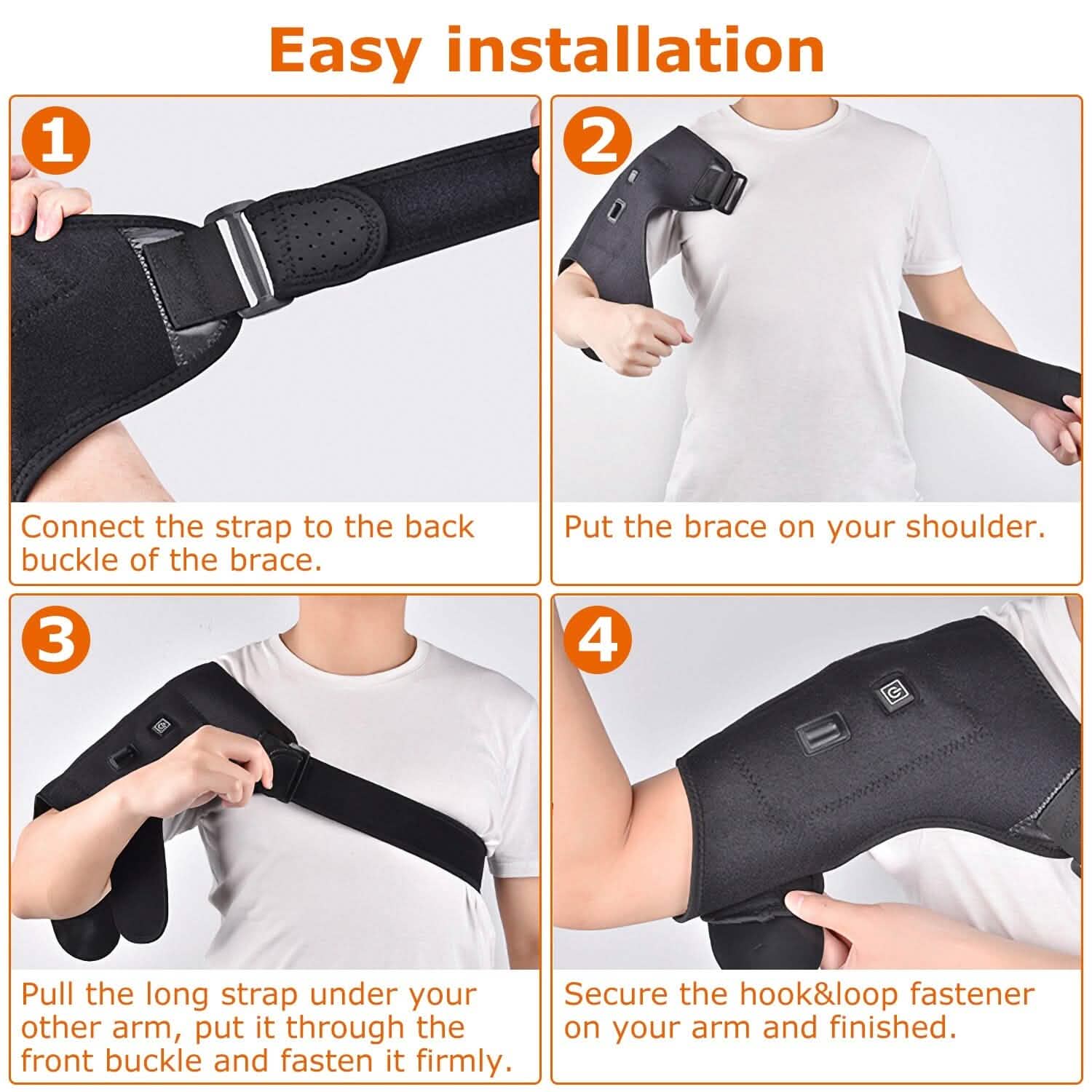 Electric Heating Pad Therapy Shoulder Heating Wrap Compression Sleeve Health & Wellness - Tophatter Daily Deals