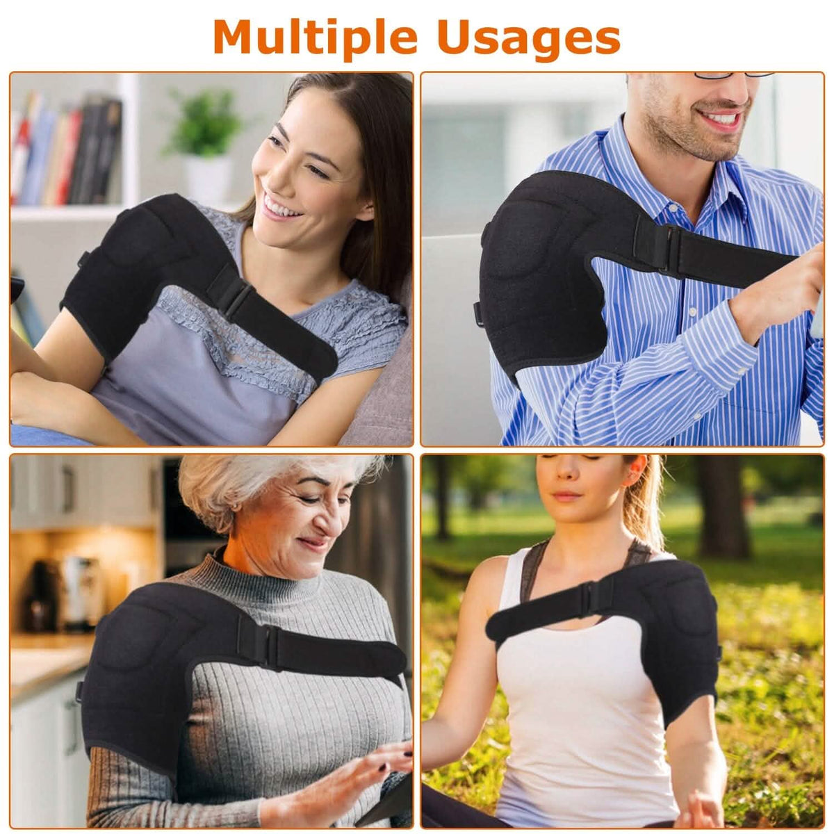 Electric Heating Pad Therapy Shoulder Heating Wrap Compression Sleeve Health & Wellness - Tophatter Daily Deals