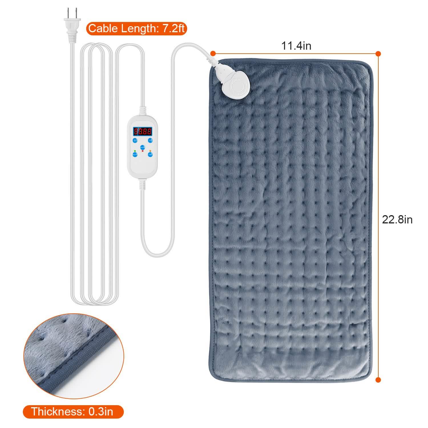 Electric Heating Pad with 9 Temperature Levels Health & Wellness - Tophatter Daily Deals