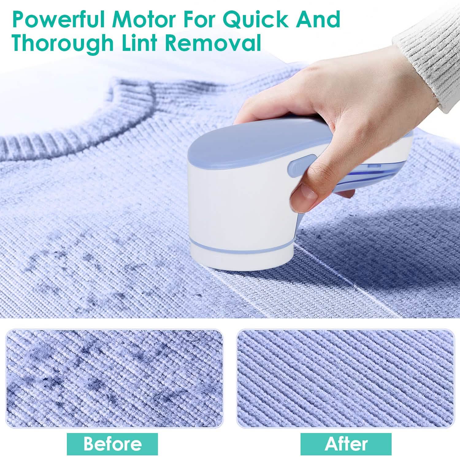 Electric Lint Shaver USB Rechargeable Fabric Clothes Lint Fluff Remover Household Appliances - Tophatter Daily Deals