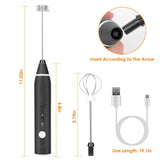 Electric Milk Frother with 2 Whisk Heads Kitchen Tools & Gadgets - Tophatter Daily Deals