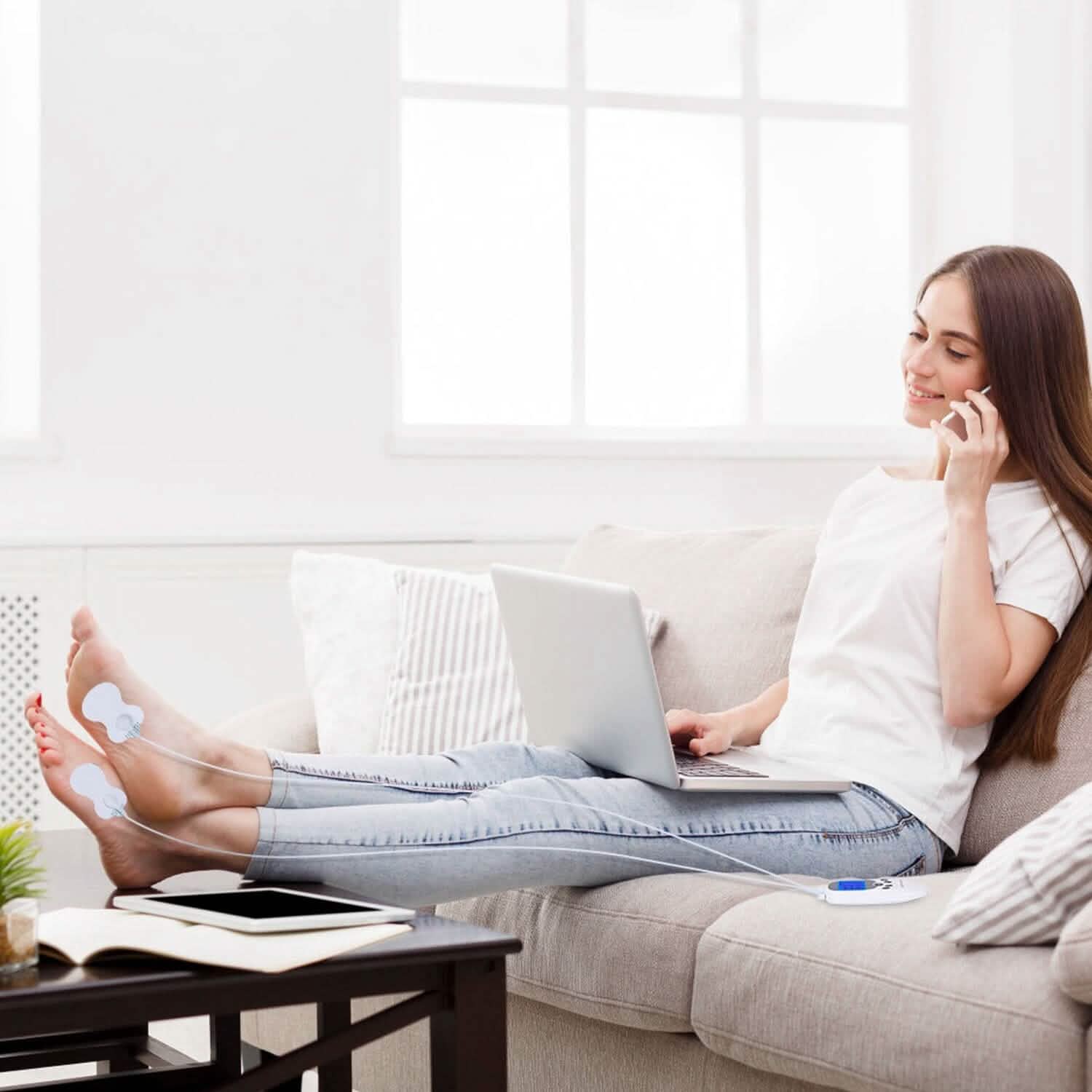 Electric Muscle Stimulator with Electrode Pads Wires Health & Wellness - Tophatter Daily Deals