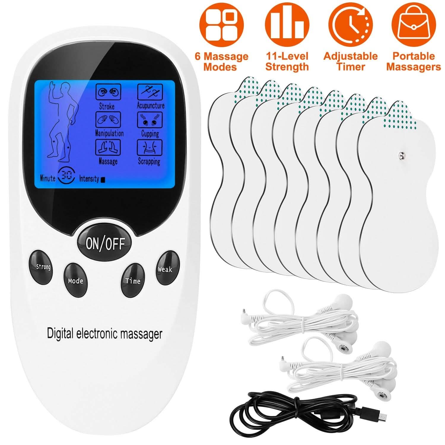 Electric Muscle Stimulator with Electrode Pads Wires Health & Wellness - Tophatter Daily Deals