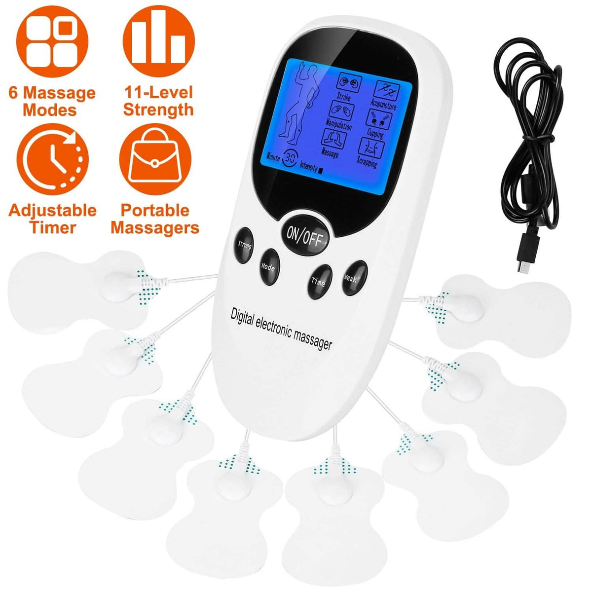 Electric Muscle Stimulator with Electrode Pads Wires Health & Wellness - Tophatter Daily Deals