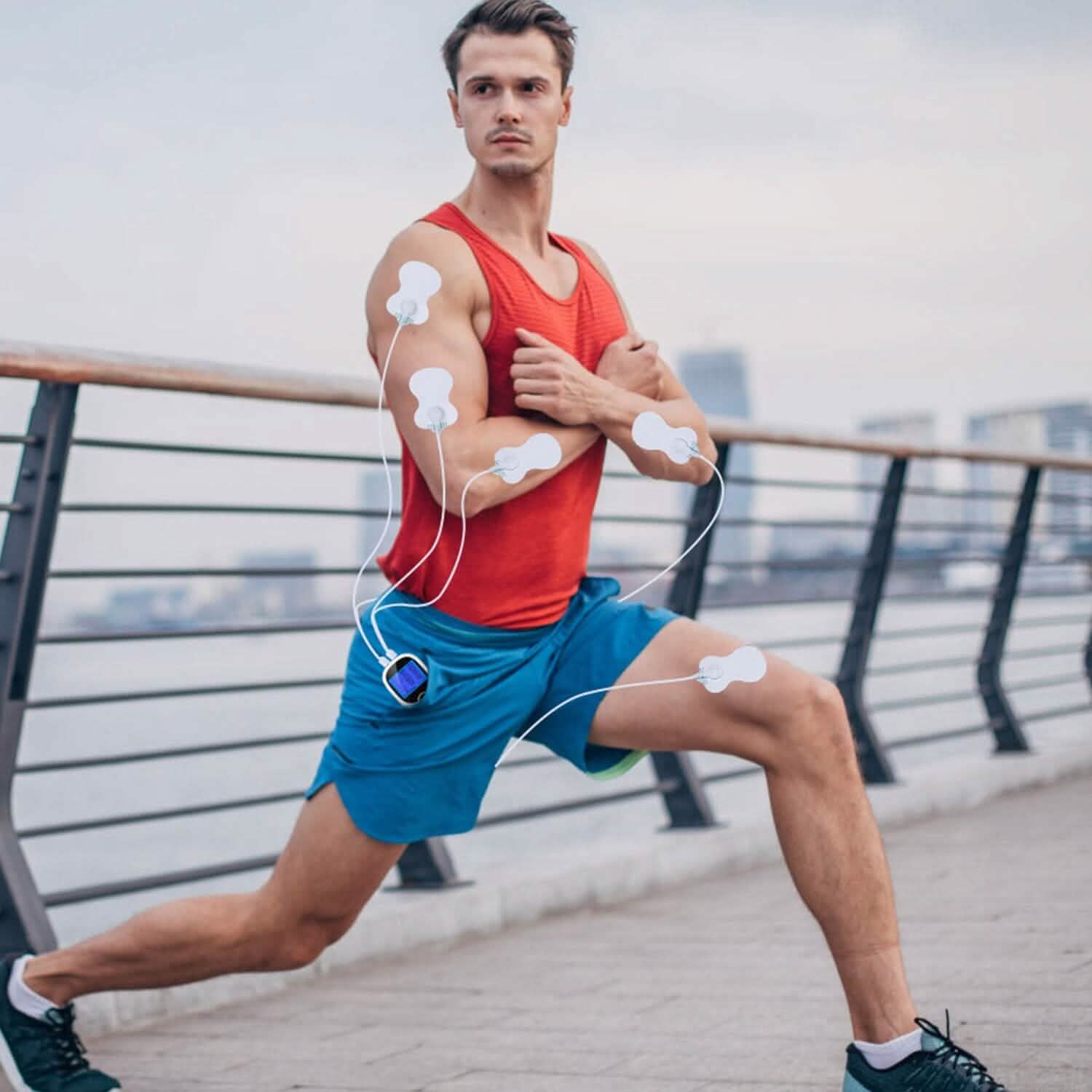 Electric Muscle Stimulator with Electrode Pads Wires Health & Wellness - Tophatter Daily Deals