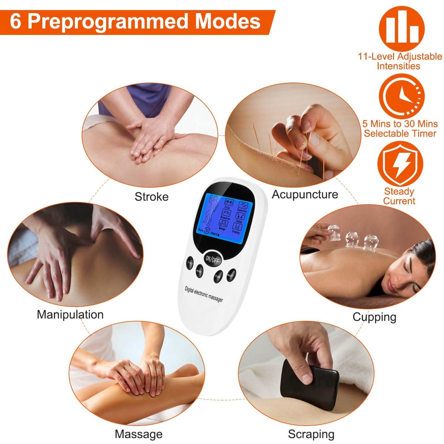 Electric Muscle Stimulator with Electrode Pads Wires Health & Wellness - Tophatter Daily Deals