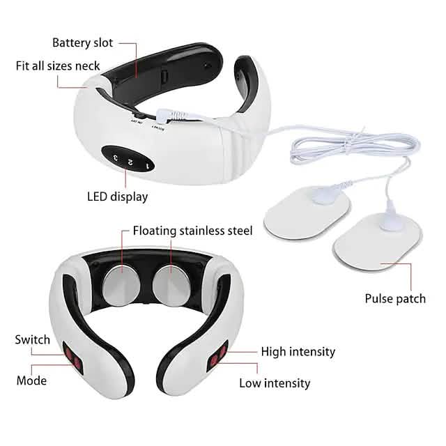 Electric Neck Massager and Pulse Back 6 Modes Power Control Health & Wellness - Tophatter Daily Deals