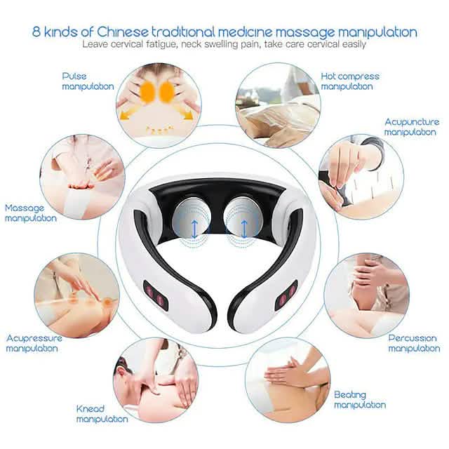 Electric Neck Massager and Pulse Back 6 Modes Power Control Health & Wellness - Tophatter Daily Deals