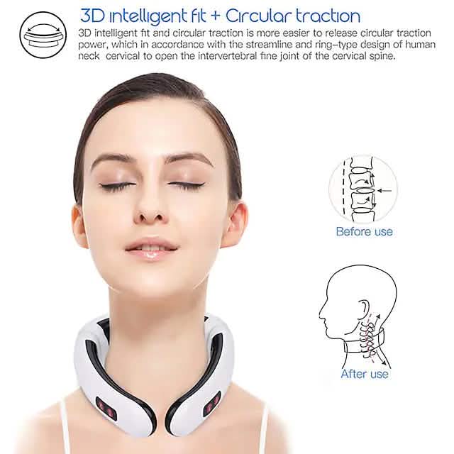 Electric Neck Massager and Pulse Back 6 Modes Power Control Health & Wellness - Tophatter Daily Deals