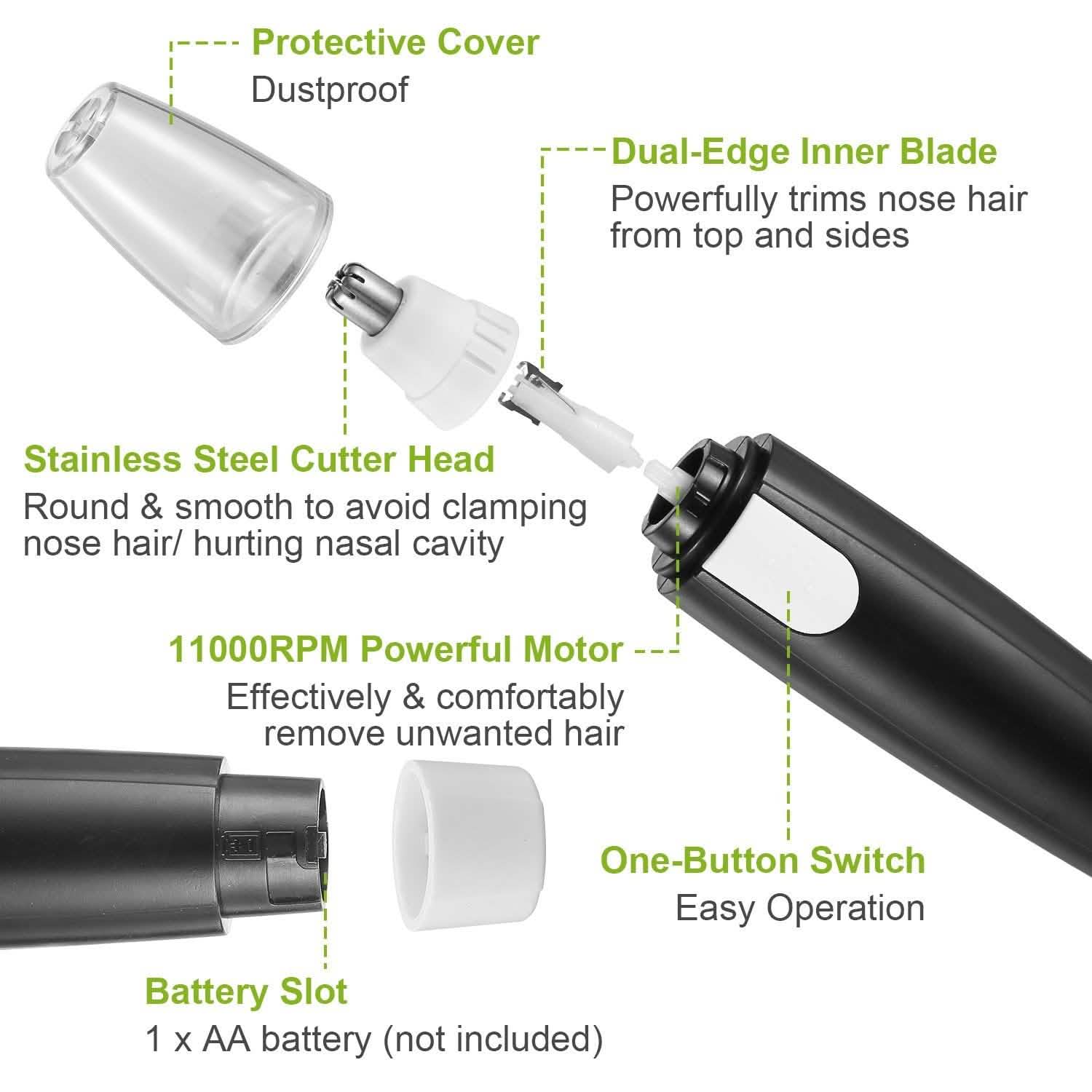 Electric Nose Ear Hair Trimmer Beauty & Personal Care - Tophatter Daily Deals