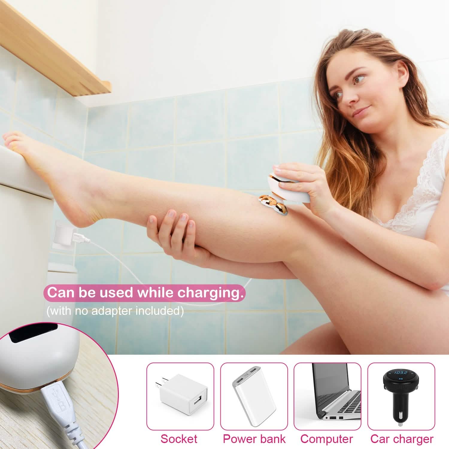 Electric Razor for Women Painless Leg Shaver Beauty & Personal Care - Tophatter Daily Deals