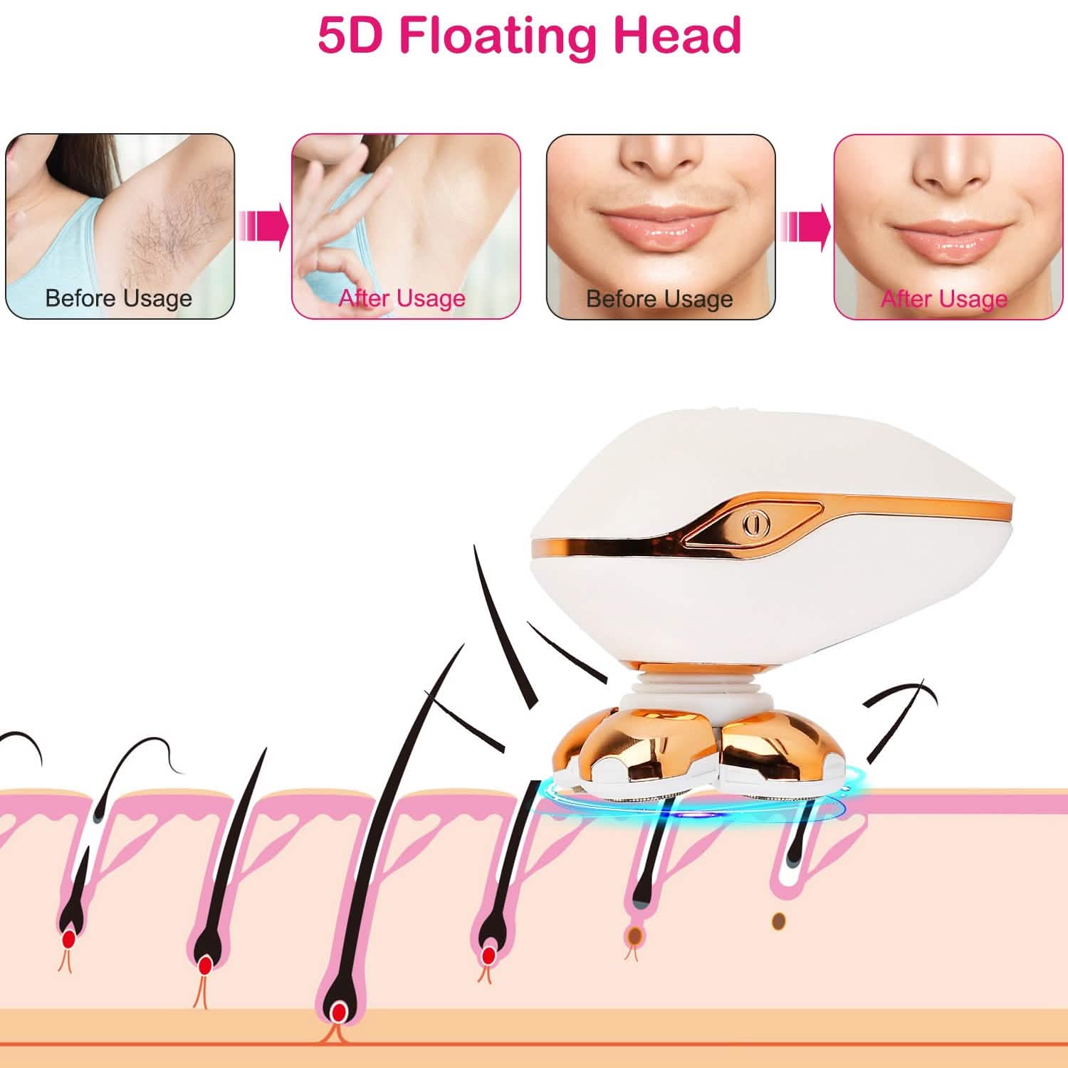 Electric Razor for Women Painless Leg Shaver Beauty & Personal Care - Tophatter Daily Deals