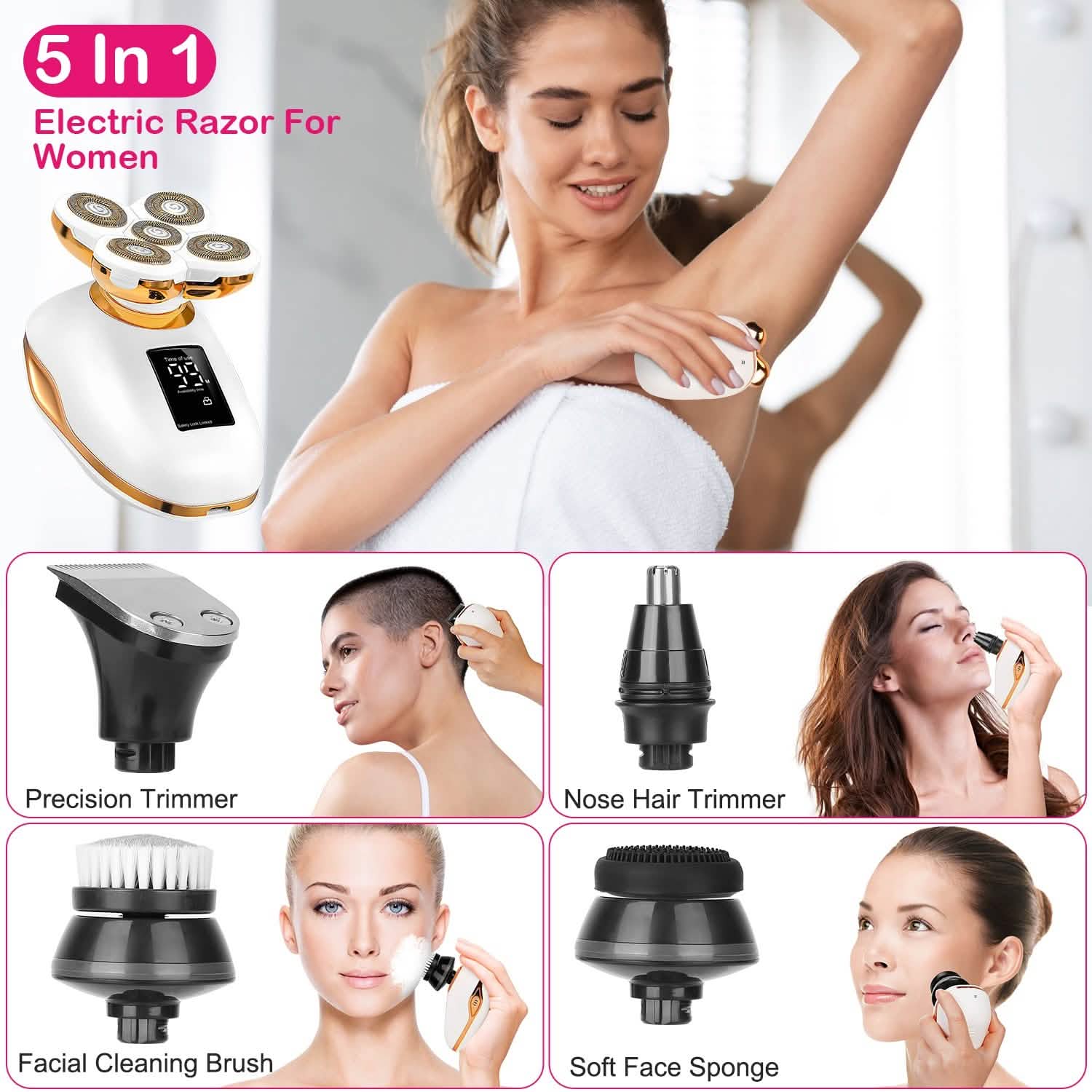 Electric Razor for Women Painless Leg Shaver Beauty & Personal Care - Tophatter Daily Deals