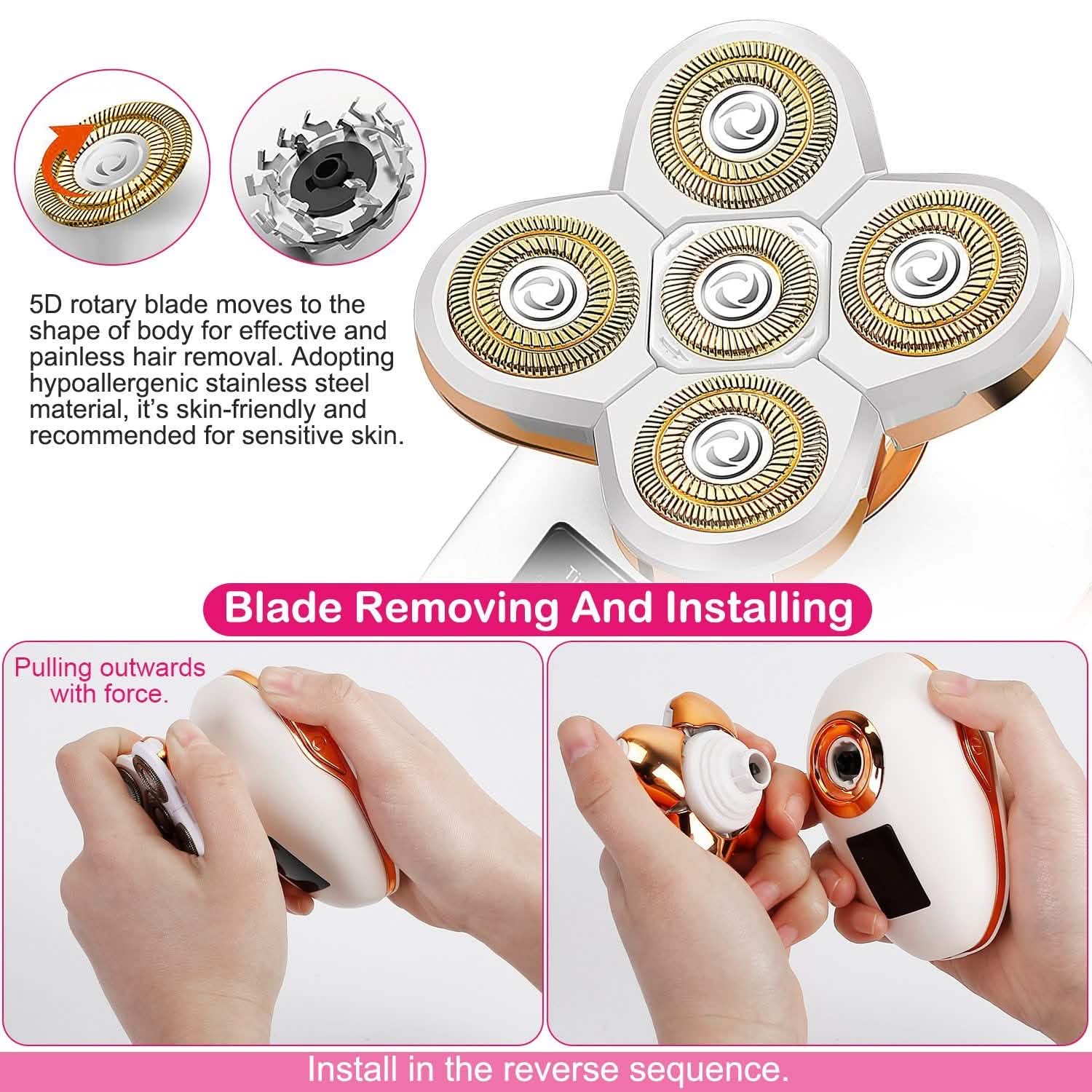 Electric Razor for Women Painless Leg Shaver Beauty & Personal Care - Tophatter Daily Deals