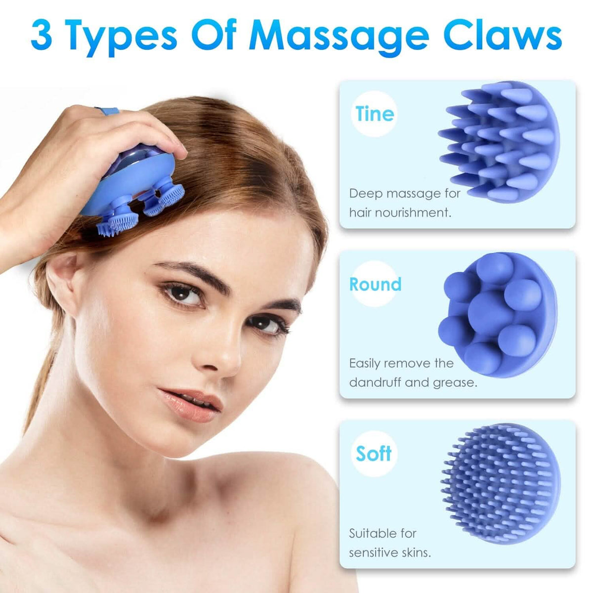 Electric Rechargeable Scalp Massager Health & Wellness - Tophatter Daily Deals