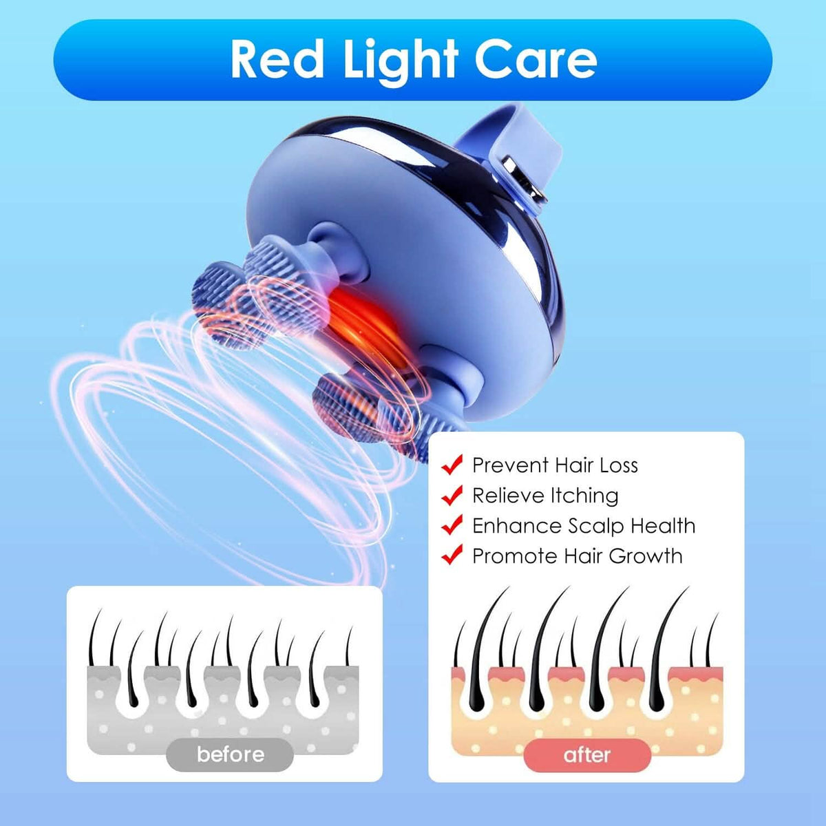 Electric Rechargeable Scalp Massager Health & Wellness - Tophatter Daily Deals