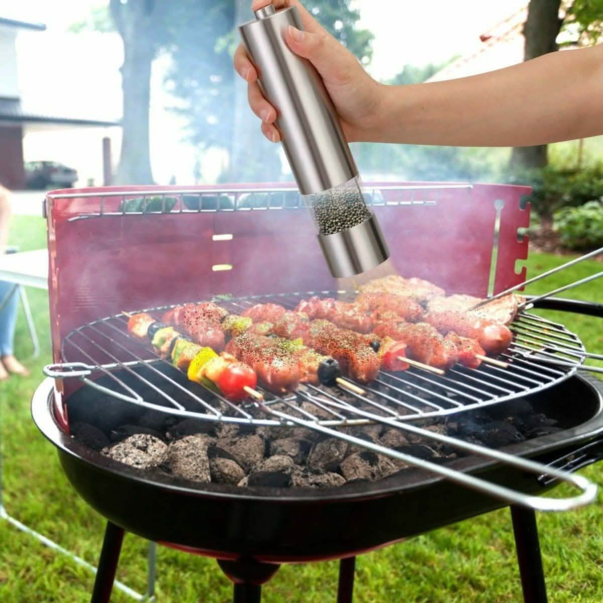 Electric Salt Pepper Grinder with Light Adjustable Coarseness Kitchen Tools & Gadgets - Tophatter Daily Deals