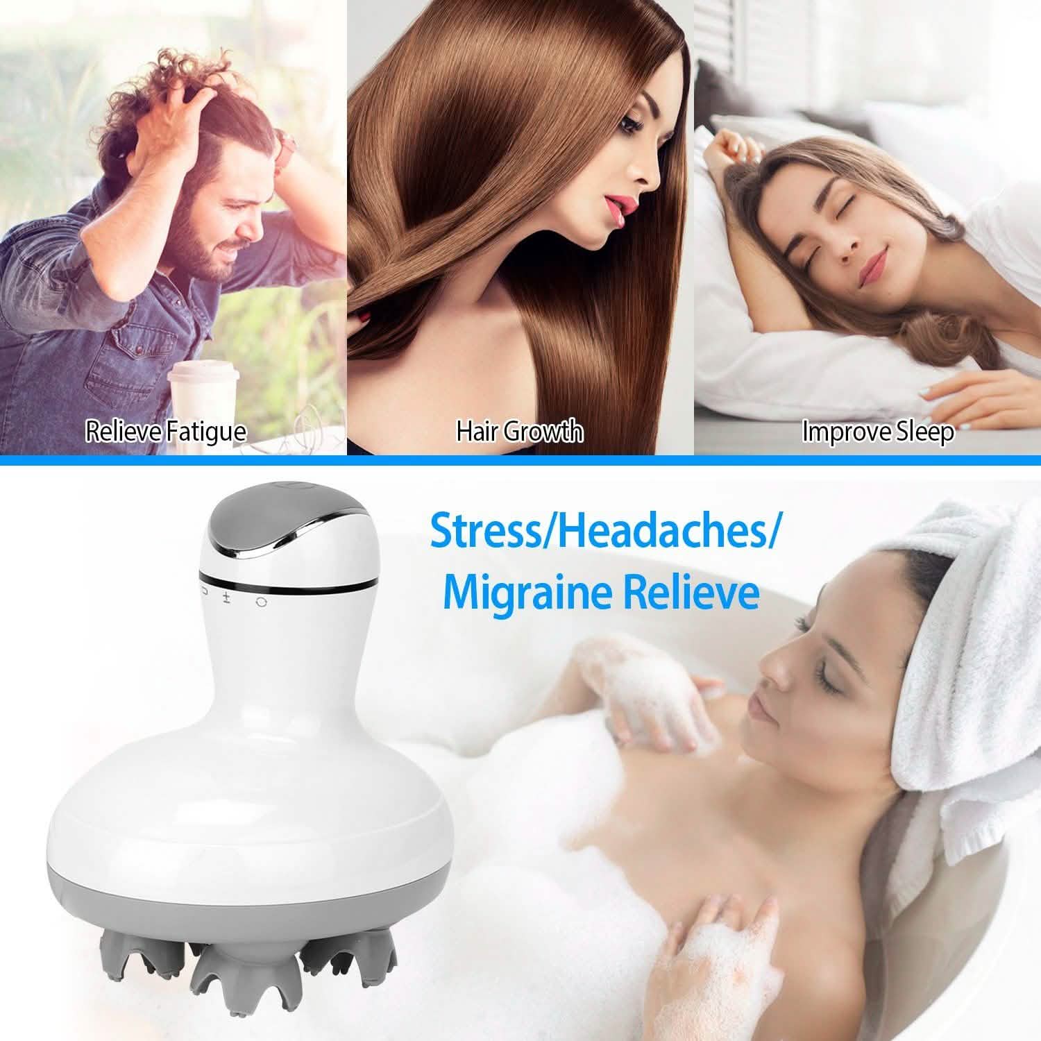 Electric Scalp Massager Handheld Health & Wellness - Tophatter Daily Deals