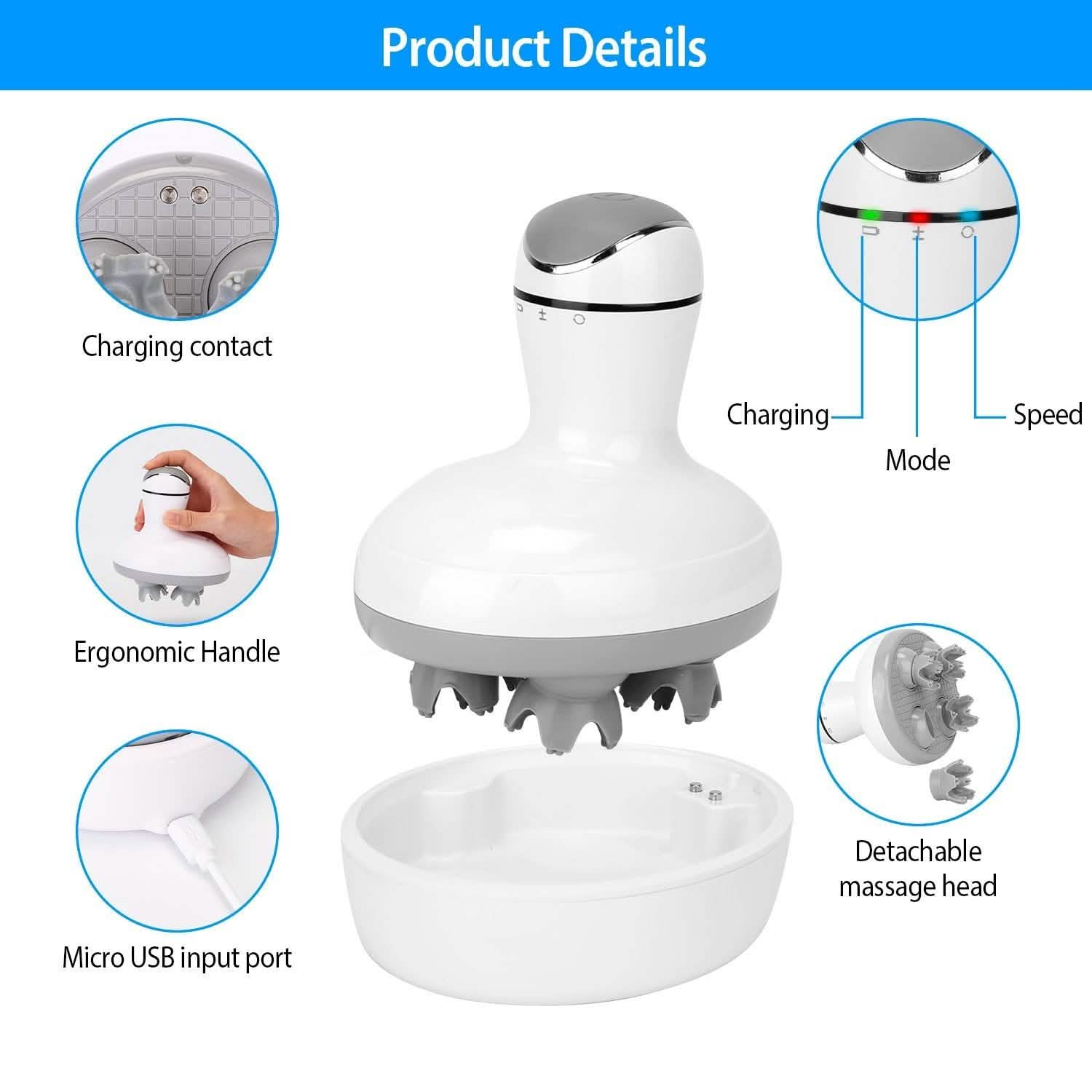 Electric Scalp Massager Handheld Health & Wellness - Tophatter Daily Deals