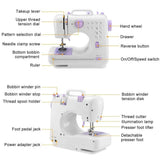 Electric Sewing Machine 12 Stitches with Foot Pedal Household Appliances - Tophatter Daily Deals