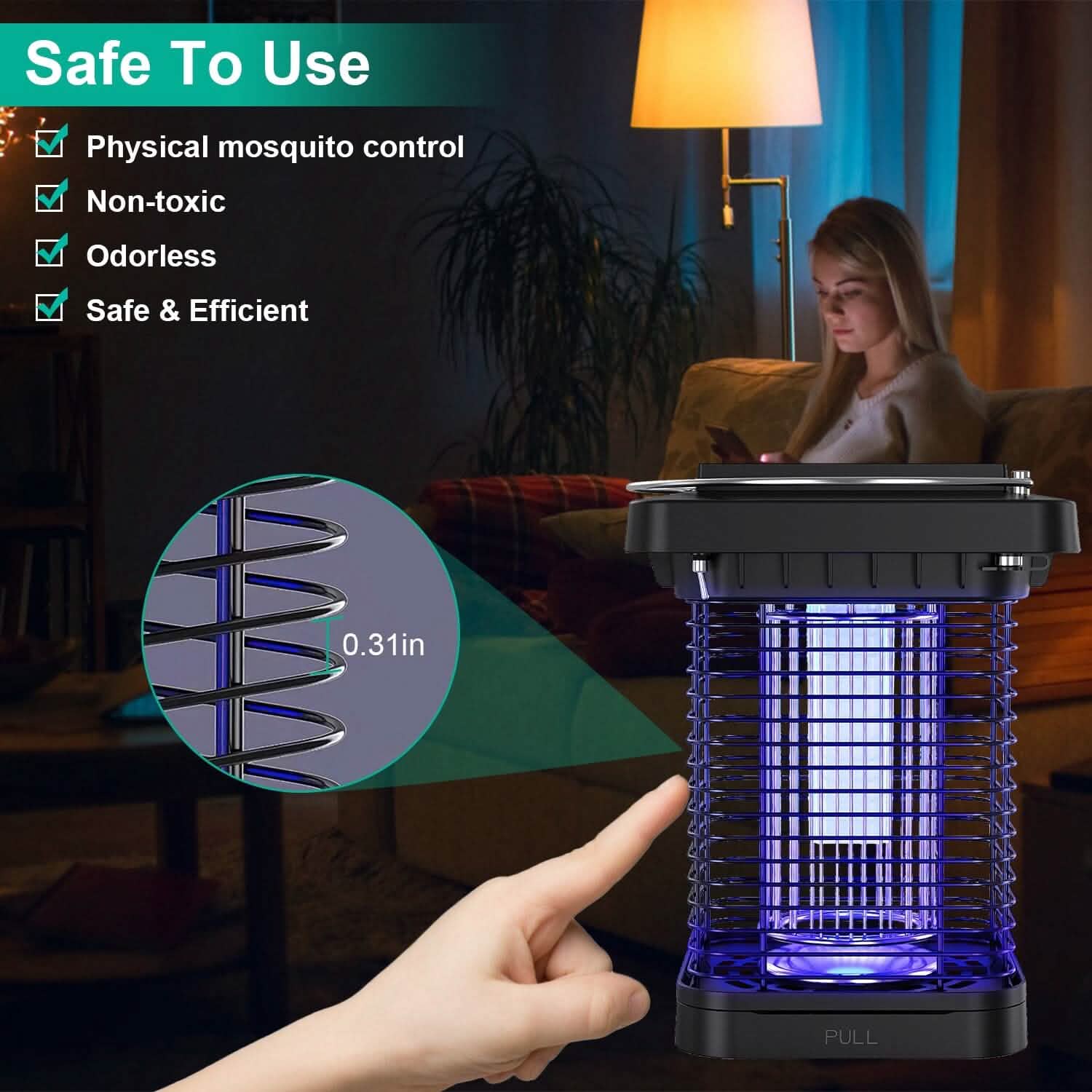 Electric Solar Powered Bug Zapper Lamp IP65 Waterproof for Indoor and Outdoor Pest Control - Tophatter Daily Deals