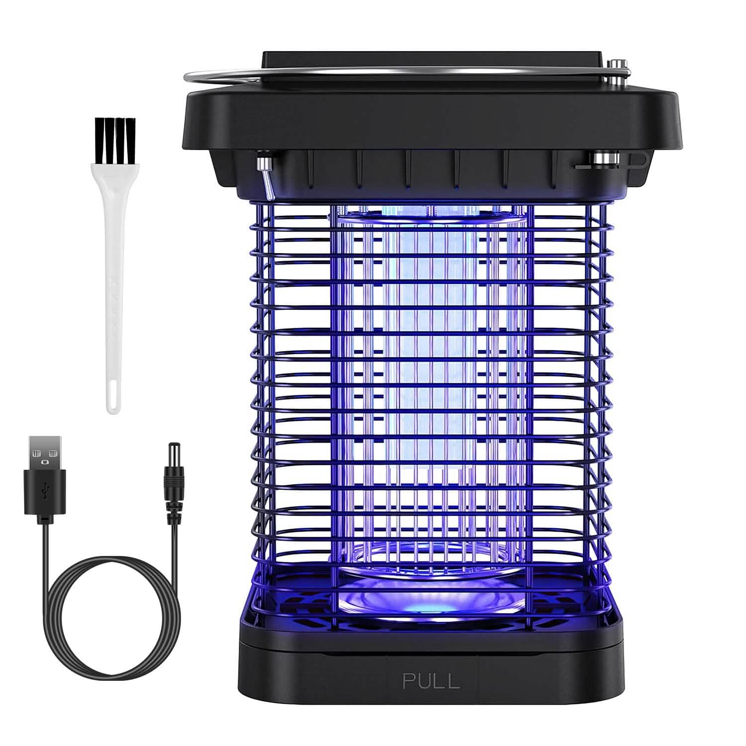 Electric Solar Powered Bug Zapper Lamp IP65 Waterproof for Indoor and Outdoor Pest Control - Tophatter Daily Deals