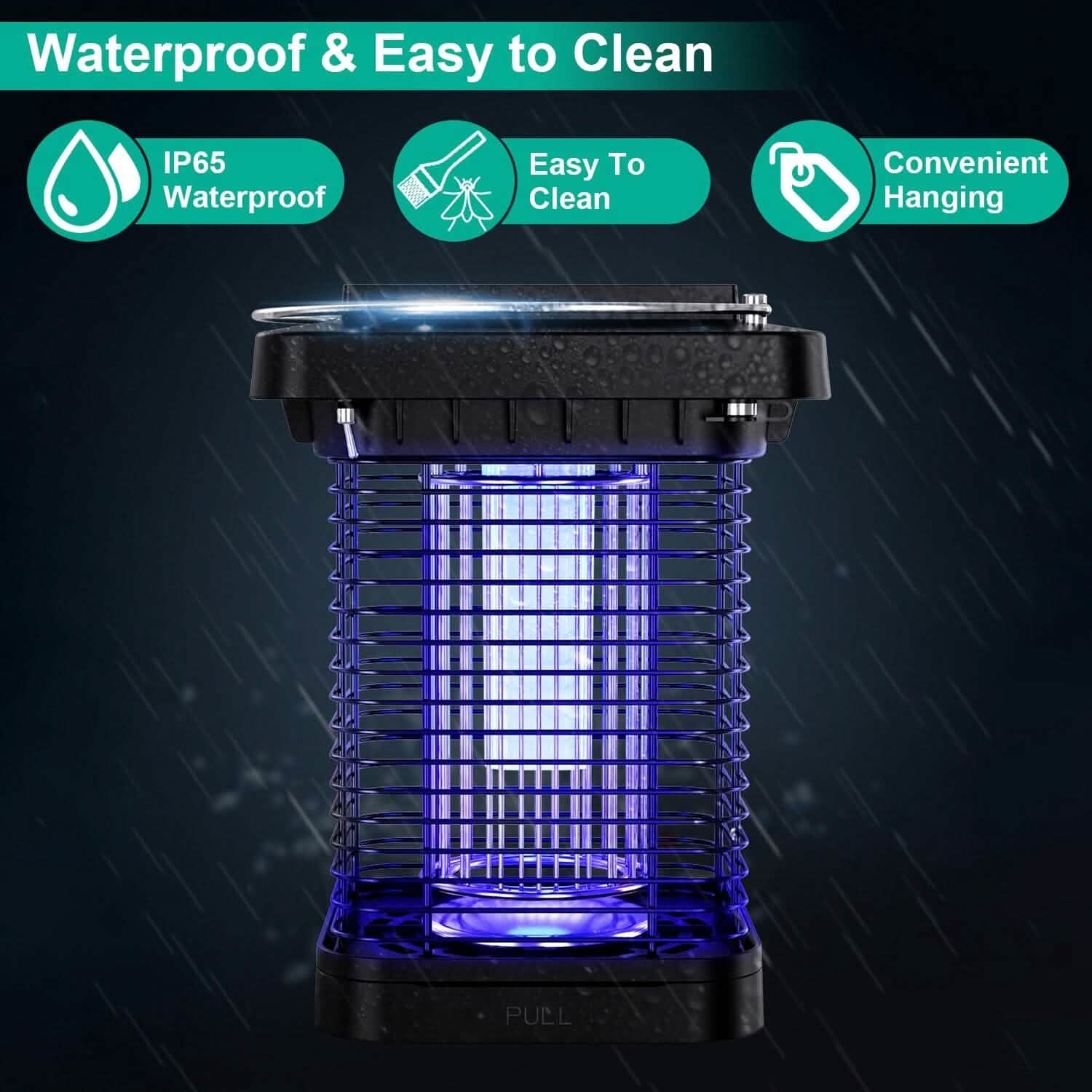 Electric Solar Powered Bug Zapper Lamp IP65 Waterproof for Indoor and Outdoor Pest Control - Tophatter Daily Deals