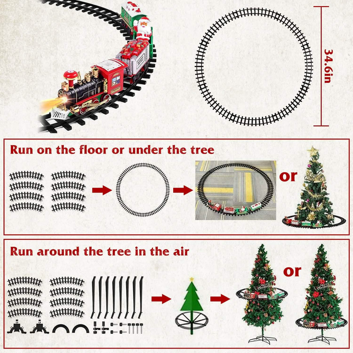 Electric Train Christmas Kid Toy Set Toys & Games - Tophatter Daily Deals