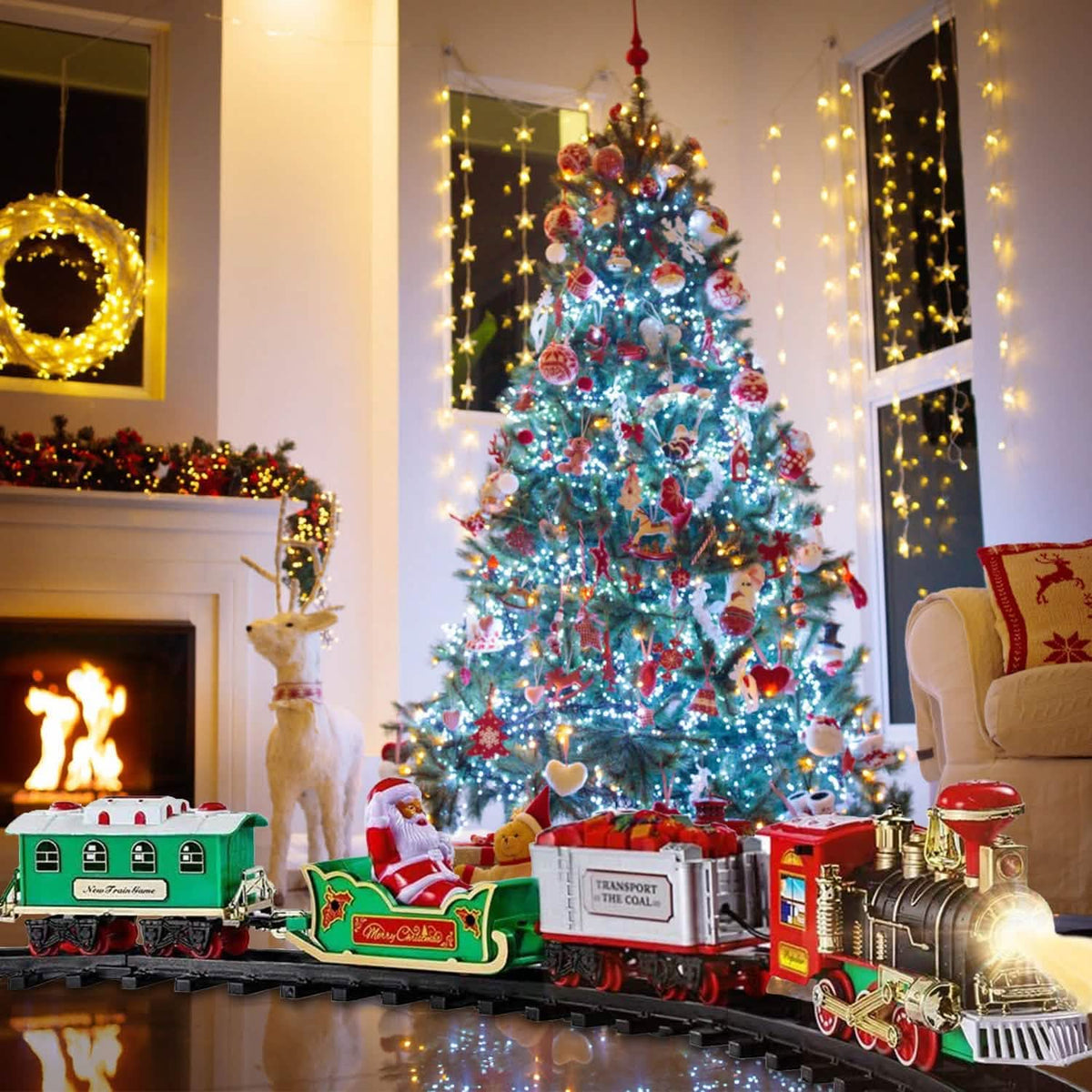 Electric Train Christmas Kid Toy Set Toys & Games - Tophatter Daily Deals